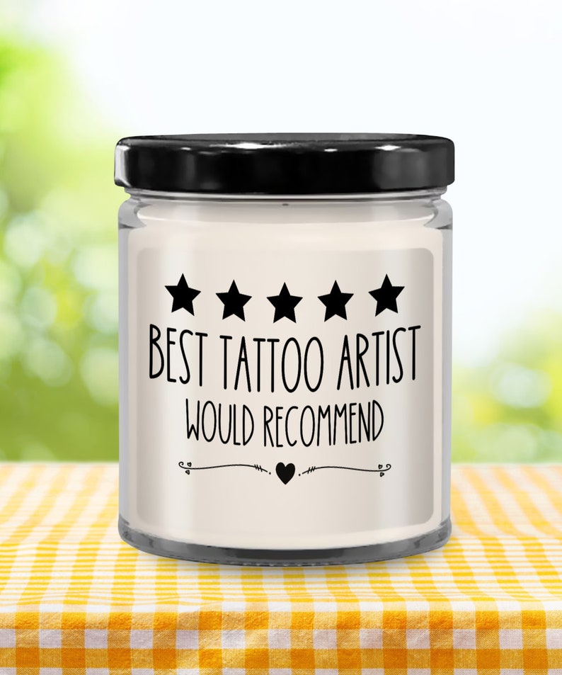 Tattoo artist gift, tattoo artist candle, gift for tattoo artist, soy candle, thank you gift, tattooist gift, tattooist gifts, tattoo studio image 3