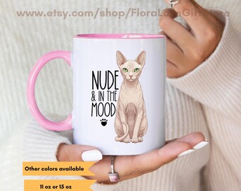Sphynx Cat Mug Funny gift for naked cats owners  | Accent Coffee Mug