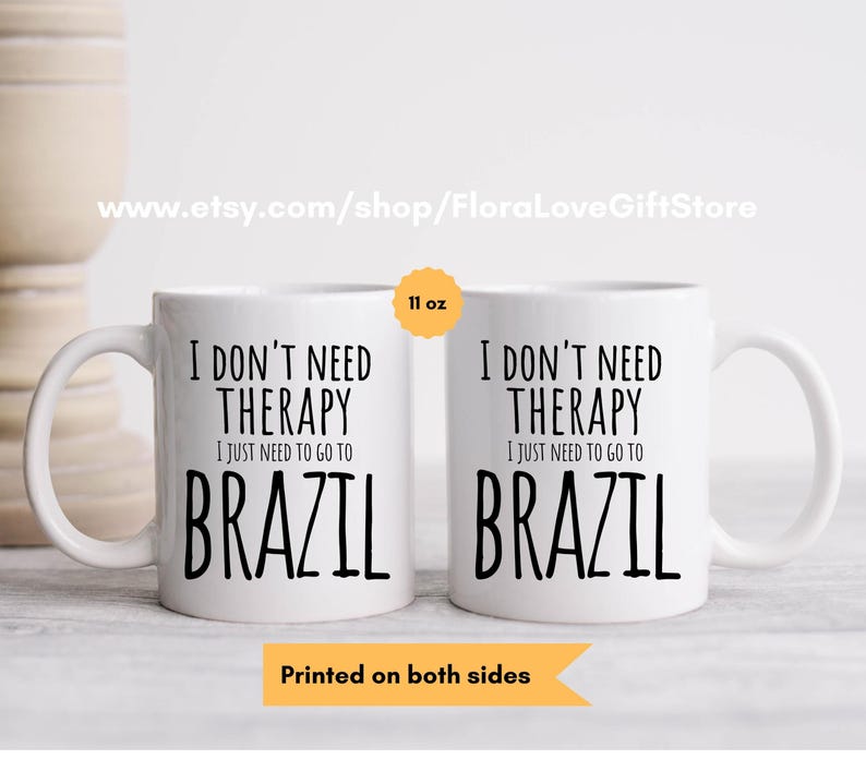 Tazza Brasile Tazza da caffè brasiliana Regalo per la famiglia brasiliana Home is Brazil Tazza, Regalo per le vacanze in Brasile, Regalo per la famiglia brasiliana che si trasferisce in Brasile immagine 3