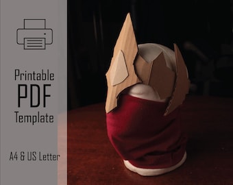 Crown of the Serpent || PDF Printable Cereal Box Helmet, Recycle DIY Costume Craft For Fantasy Theatre and Birthday Party Adventure For Kids