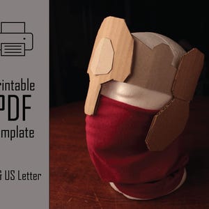 Coroa da Montanha || Capacete de caixa de cereal para impressão em PDF, artesanato de fantasia DIY reciclado para teatro de fantasia e aventura de festa de aniversário para crianças