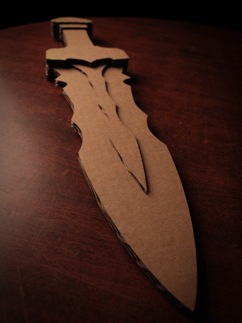 Savage Slasher PDF Printable Pattern Cardboard Sword Recyle DIY Craft