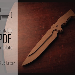 Cuchillo Valortek // Patrón imprimible en PDF Cuchillo de cartón, Manualidad reciclable, Espada de juguete, Plantilla de papel, Manualidades para niños, Aventura de fantasía