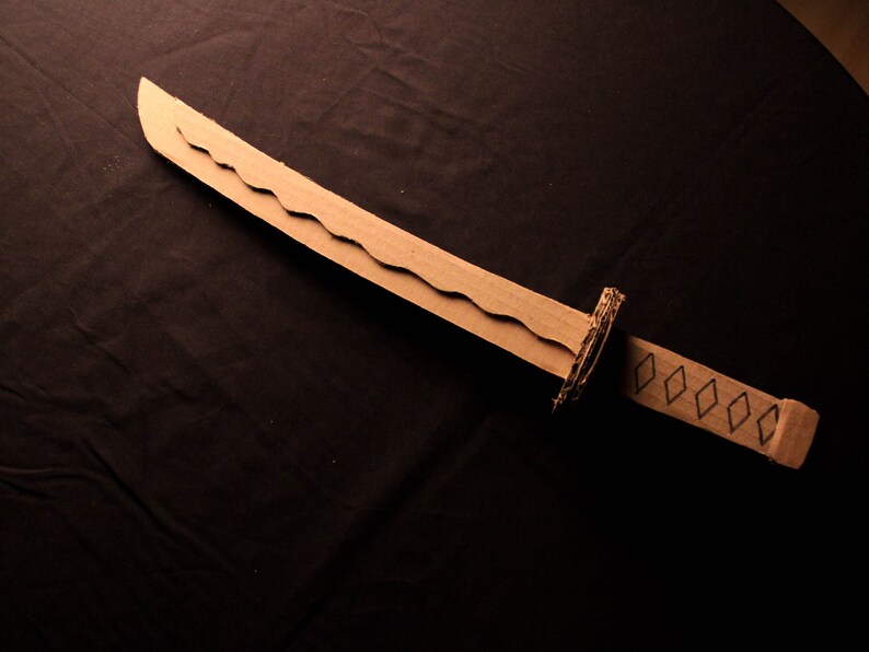 Ryujin Katana PDF Printable Pattern Cardboard Ninja Sword - Etsy