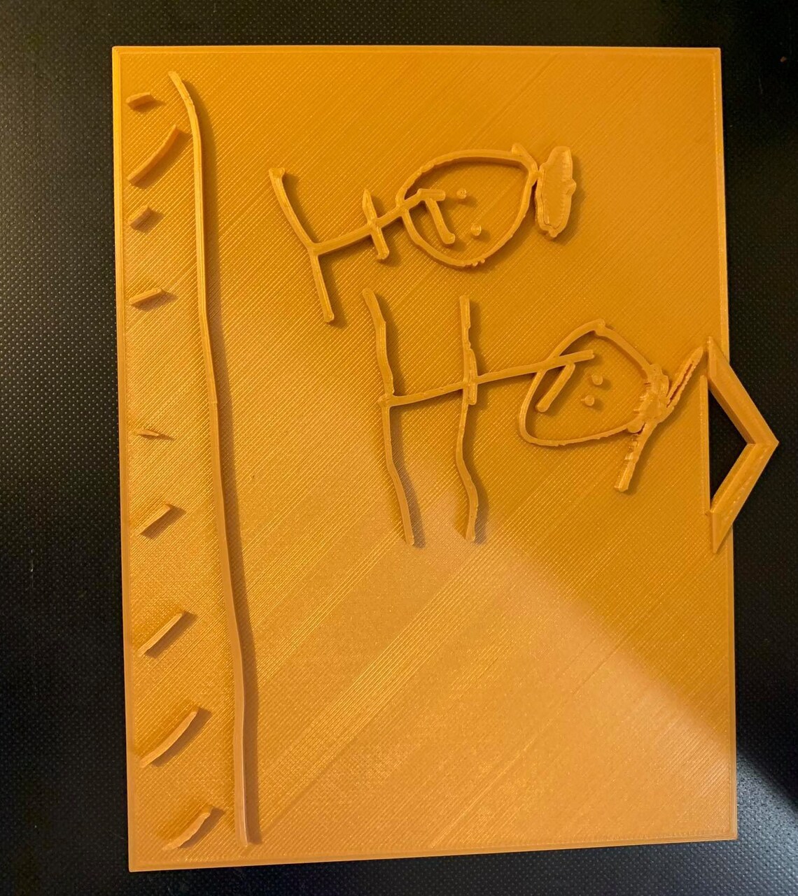 3D Printed Drawing Plaque Kids drawing 3D Art Wall Hanging | Etsy