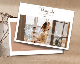 Photography Gift Certificate Template, Canva Gift Card, Photography Gift Voucher, Photography Session, Photography Marketing, 6x4, Printable