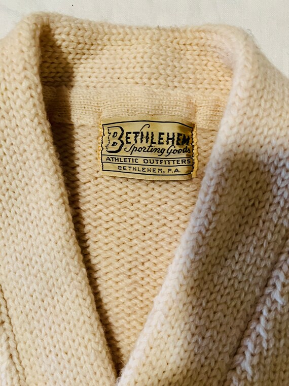 Vintage Bethlehem Sporting Goods Heavy Wool Butto… - image 4