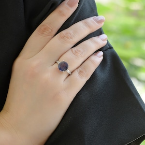 Iolight Round Ring, Engagement Ring, Silver ring, wedding ring,  Unique Milgrain ring | Anniversary ring