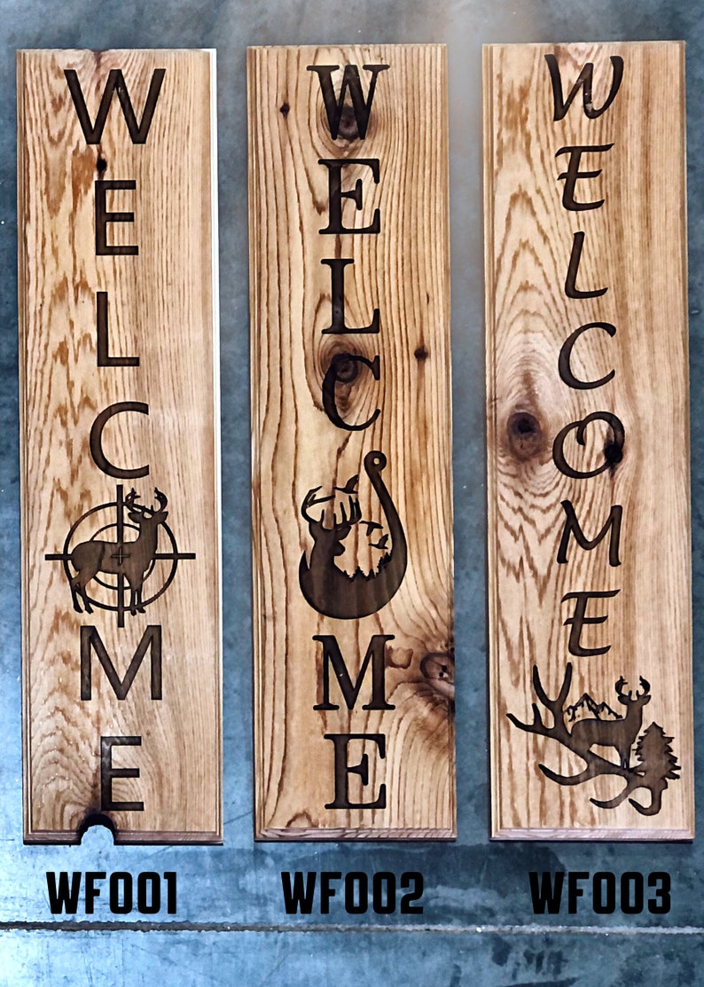 Vertical Wooden CNC Carved sign Etsy