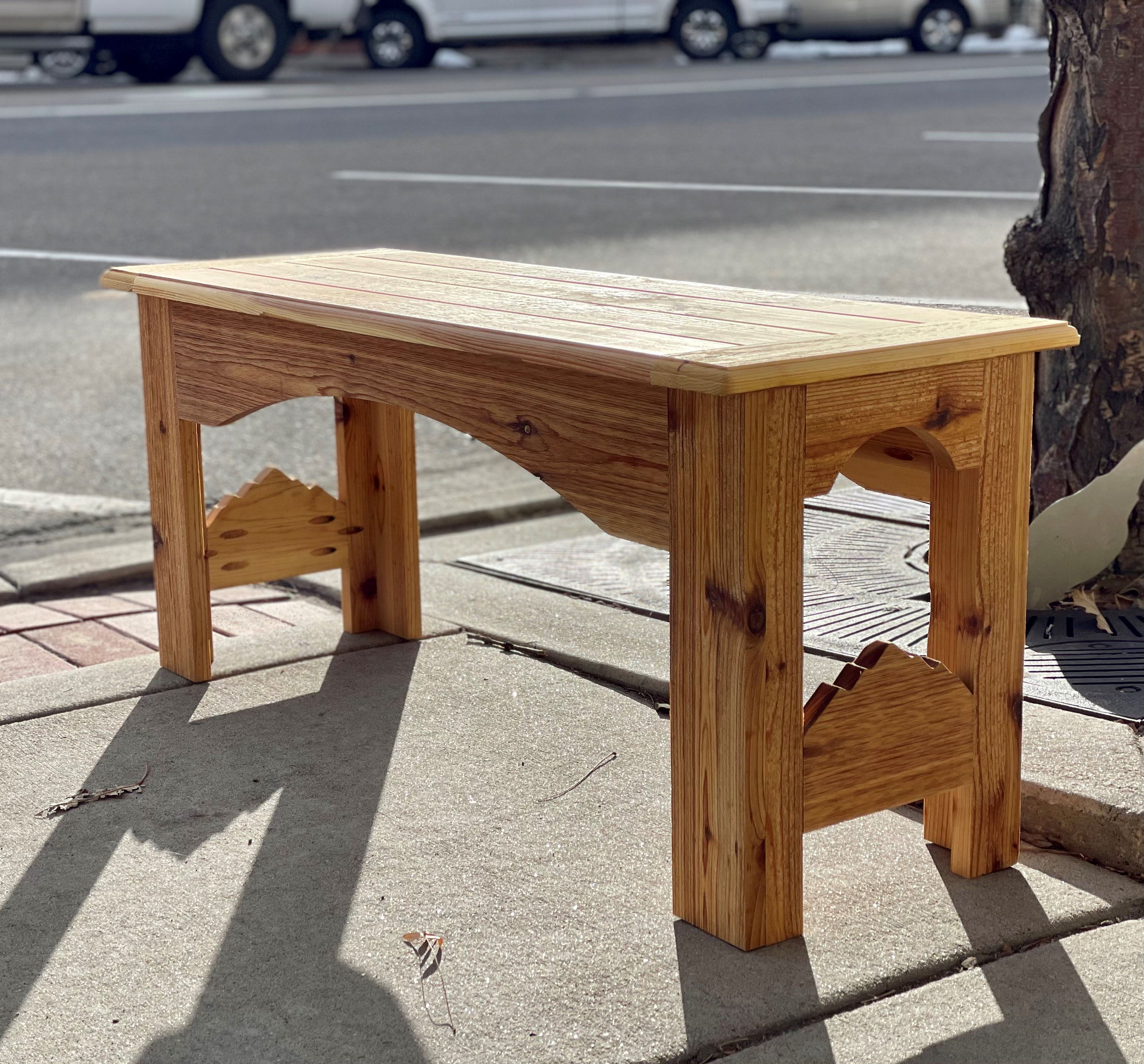 Cedar Bench Etsy