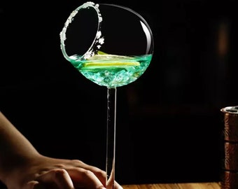 Unique Transparent Small Champagne Sparkling Wine Margarita Martini Cocktail Juice Smoothie Glass Beverage Wine Brady Whisky Tasting Goblet