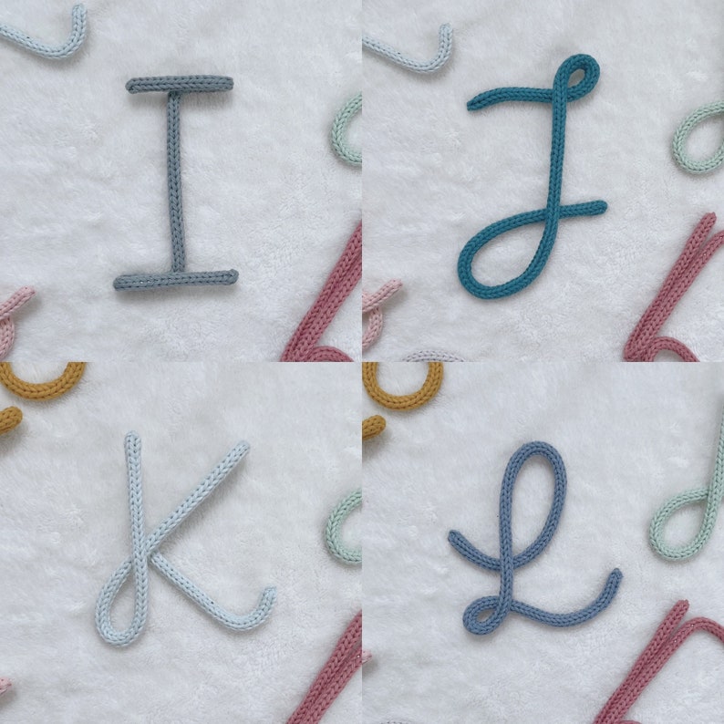 Initial Ornament - Knit Sign, Knitted Wire Word, Initials, Decorations ...