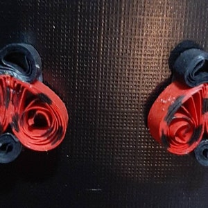 Orecchini borchie di coccinella quilled