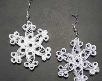 Quilled Snowflake Earrings