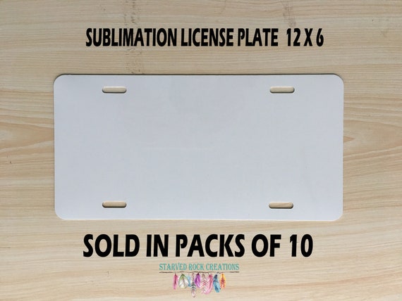 Qty. 50 - Thickness .025 / License Plate Blank 6"x12" - 1 Side Black And 1 Side