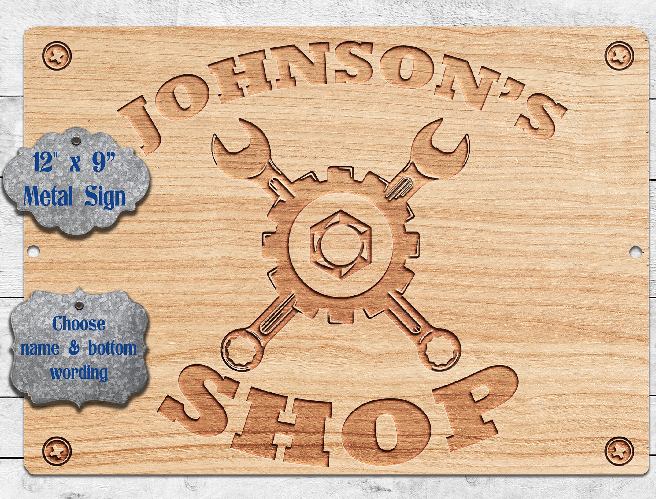Mechanic Garage Shop Man Cave Sign, 9 X 12 Metal. Personalize Your Own ...