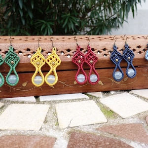 Boho earrings,macramè earrings,handmade jewelry