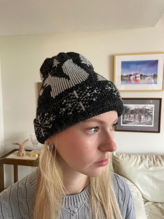 Winter Grey and White Squirrel Hat