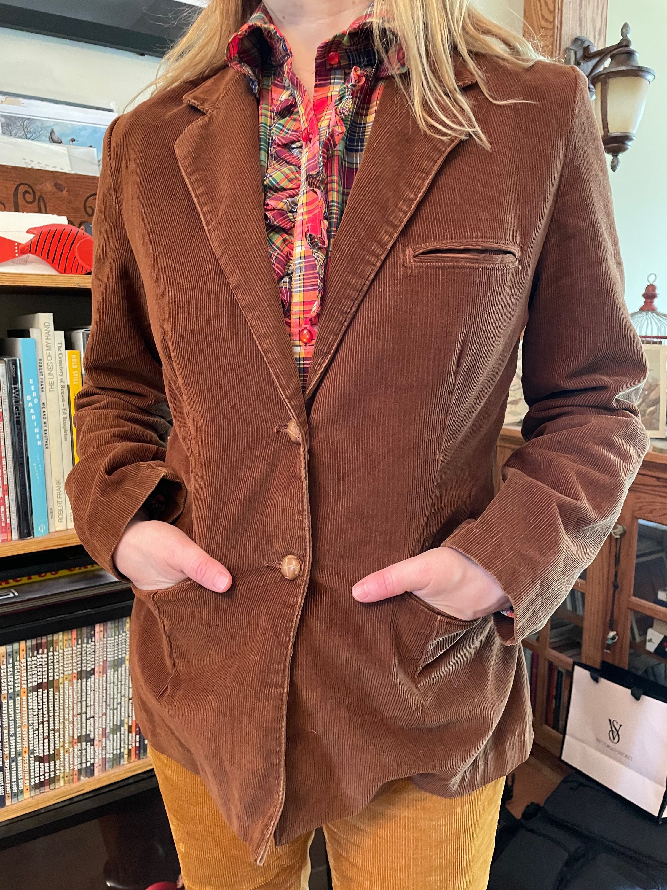 ジャケット・アウター 70s Wrangler Corduroy Zip up jacket Vintage Wrangler Brown Corduroy Jacket With Brown Buttons