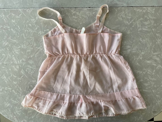 1970’s Sweet Pink Toddler Sun Dress with Lace Tri… - image 2