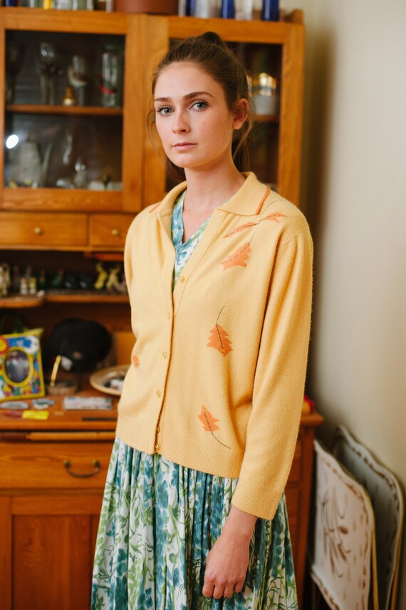 1940's/50's Golden Orange Button Down Collared Car