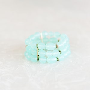 Aqua Blue Beaded Bracelet