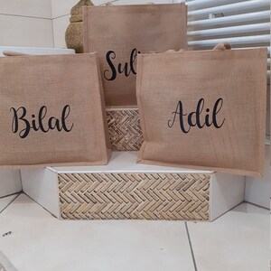 Personalized Name Tote Bag Custom Tote Bag Gift Tote Bag Personalized Burlap Tote Bag Monogram Beach Bag Tote Bag with Name Name Jute Bag
