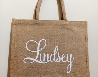 Benutzerdefinierte Brautjungfer Einkaufstasche | Personalisierte Hochzeit Party Taschen | Brautjungfer Geschenke | Hochzeit-Gastgeschenk Taschen |  Monogramm Brautjungfer Tasche | Geschenk