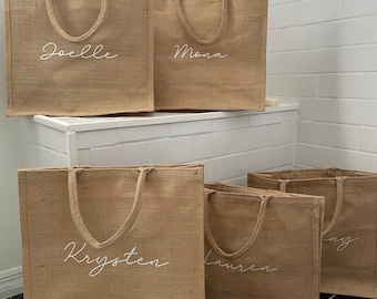 Bridesmaid Tote Bag Custom Bridal Tote Bridesmaid Bags Bridesmaid Gifts Bags Bridesmaid Gift Tote Bridesmaids Tote Bridesmaid Burlap Tote