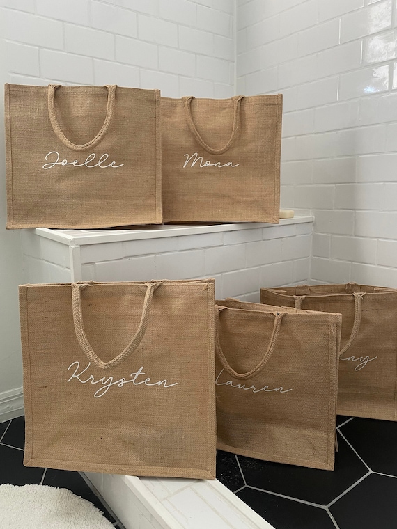 Bridesmaid Tote Bag Custom Bridal Tote Bridesmaid Bags Bridesmaid Gifts Bags Bridesmaid Gift Tote Bridesmaids Tote Bridesmaid Burlap Tote