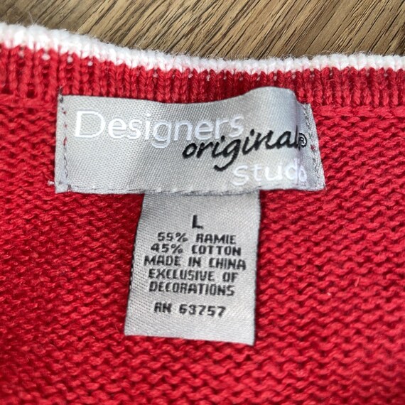 Patchwork Embroidered Grannycore Button Up Sweate… - image 7