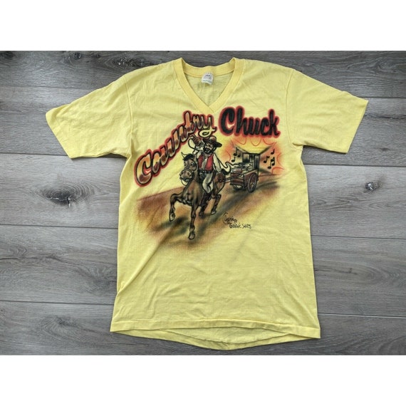 vtg Country Chuck Airbrush tshirt 80s usa mayo sp… - image 2