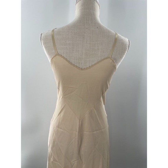 Vintage 50's 60's Beige Sexy Pin-Up Full Slip Che… - image 6