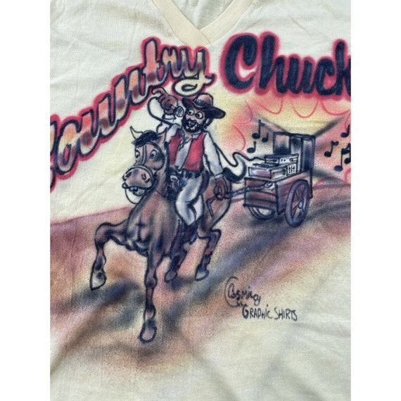 vtg Country Chuck Airbrush tshirt 80s usa mayo sp… - image 4