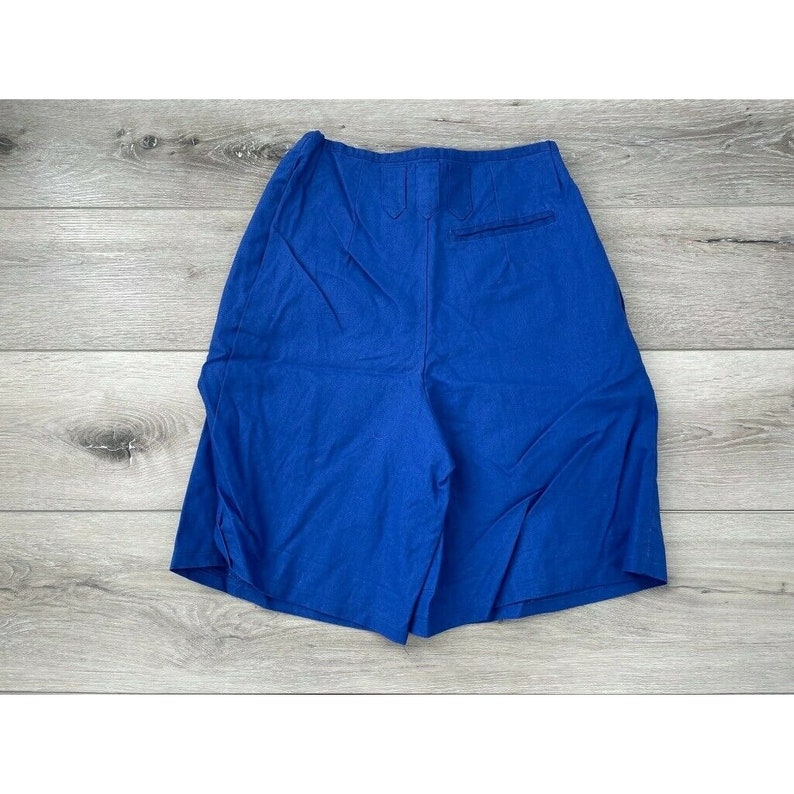 Vintage Kikomo Blue High Rise Mom Shorts WOMEN'S 11/12 Pleated Front ...