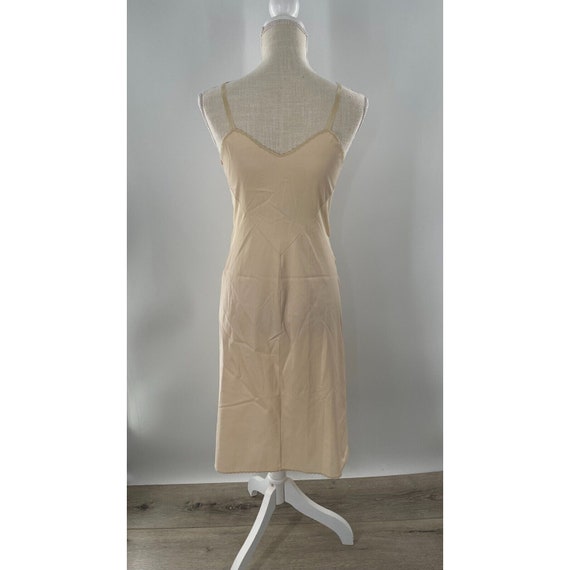 Vintage 50's 60's Beige Sexy Pin-Up Full Slip Che… - image 7