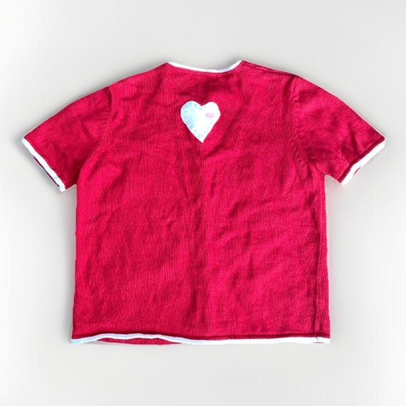 Patchwork Embroidered Grannycore Button Up Sweate… - image 2