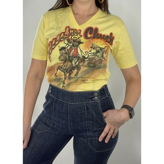 vtg Country Chuck Airbrush tshirt 80s usa mayo sp… - image 1
