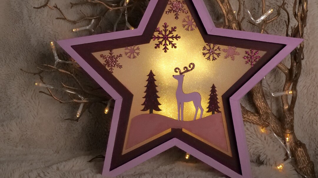 Free Standing Battery Operated Light up Star Christmas Decoration ...