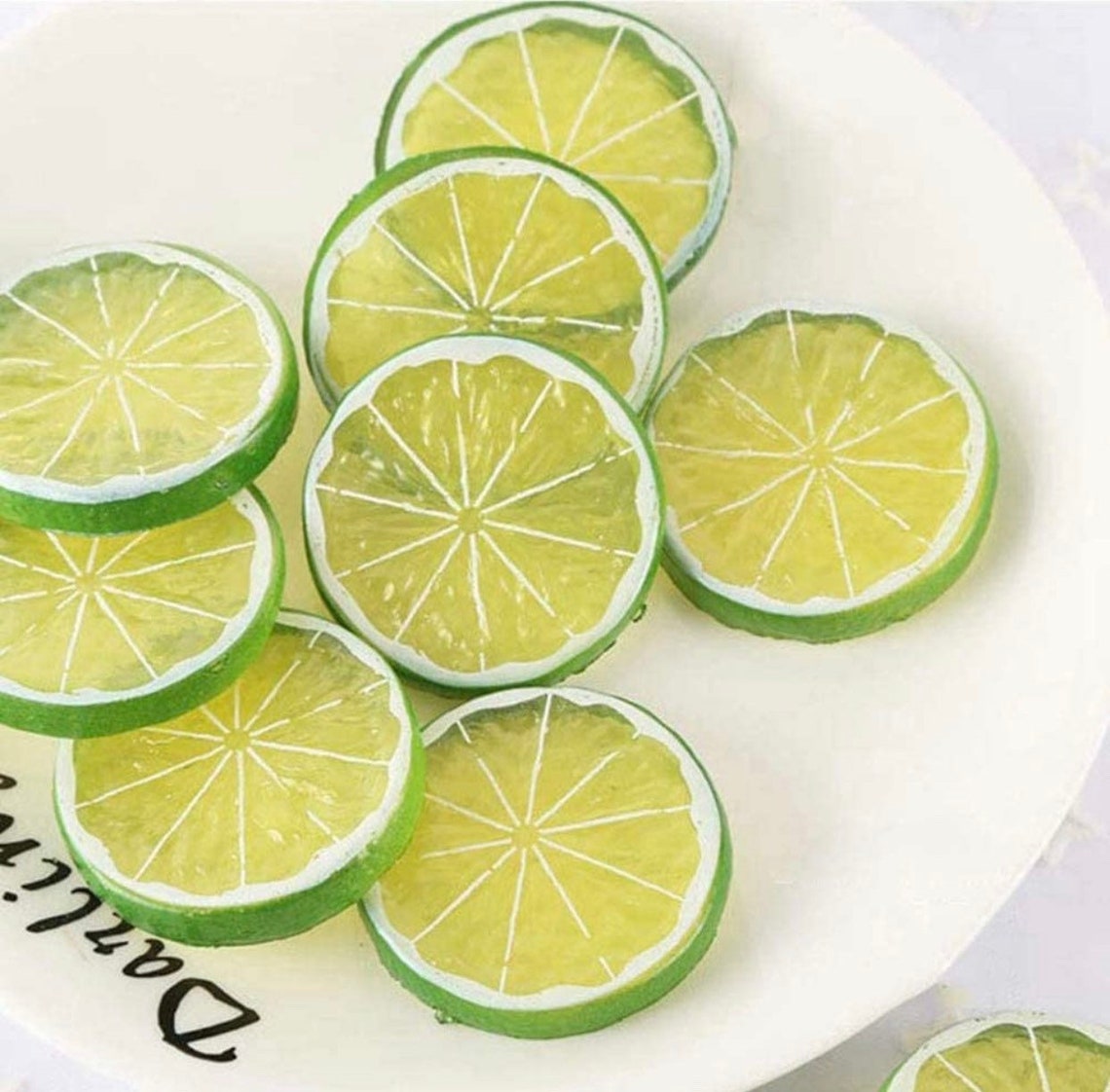Realistic faux/fake lime slices lime tier display artificial Etsy