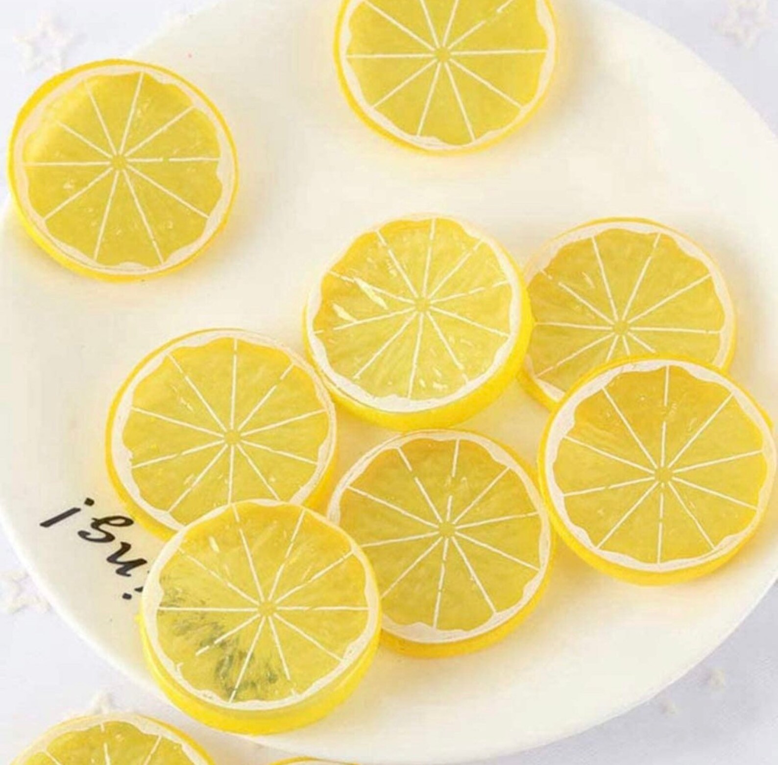 Realistic faux/fake lemon slices lemon tier display Etsy