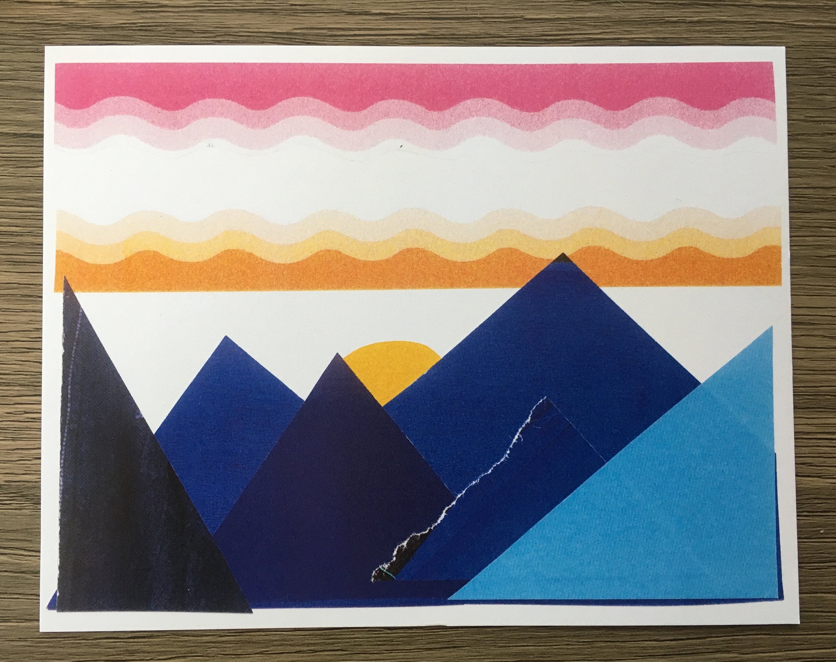 Mountain Sunrise/sunset Collage Postcards (pack of 6) - Etsy