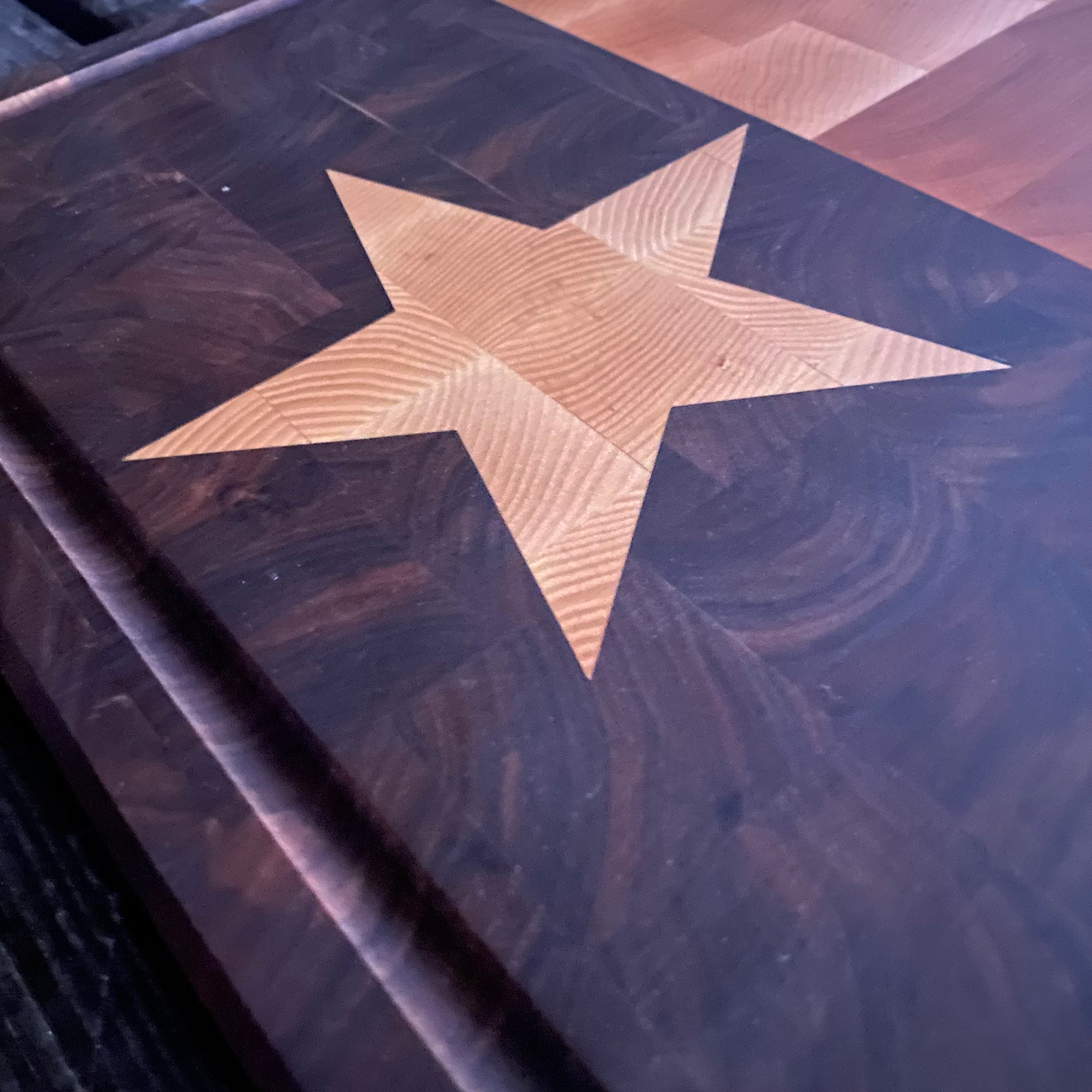 End Grain Texas Flag Chopping Block State Flag Cutting Board Etsy