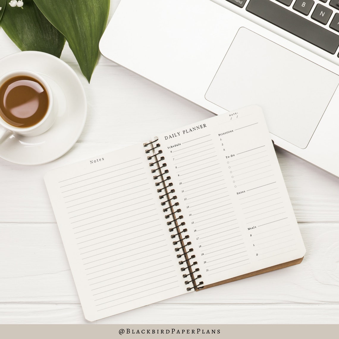 Minimal Daily Planner Free Notes page Schedule Planner | Etsy