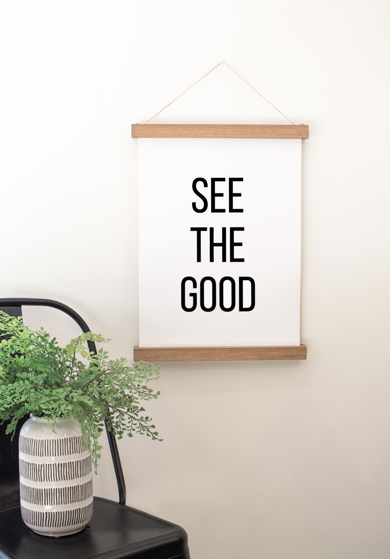 Voir la bonne toile suspendue citation inspirante prêt à