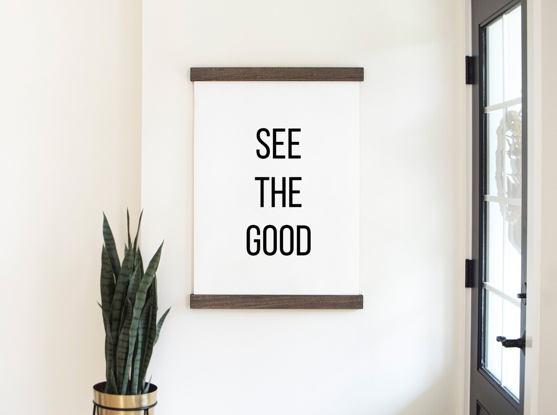 Voir la bonne toile suspendue citation inspirante prêt à
