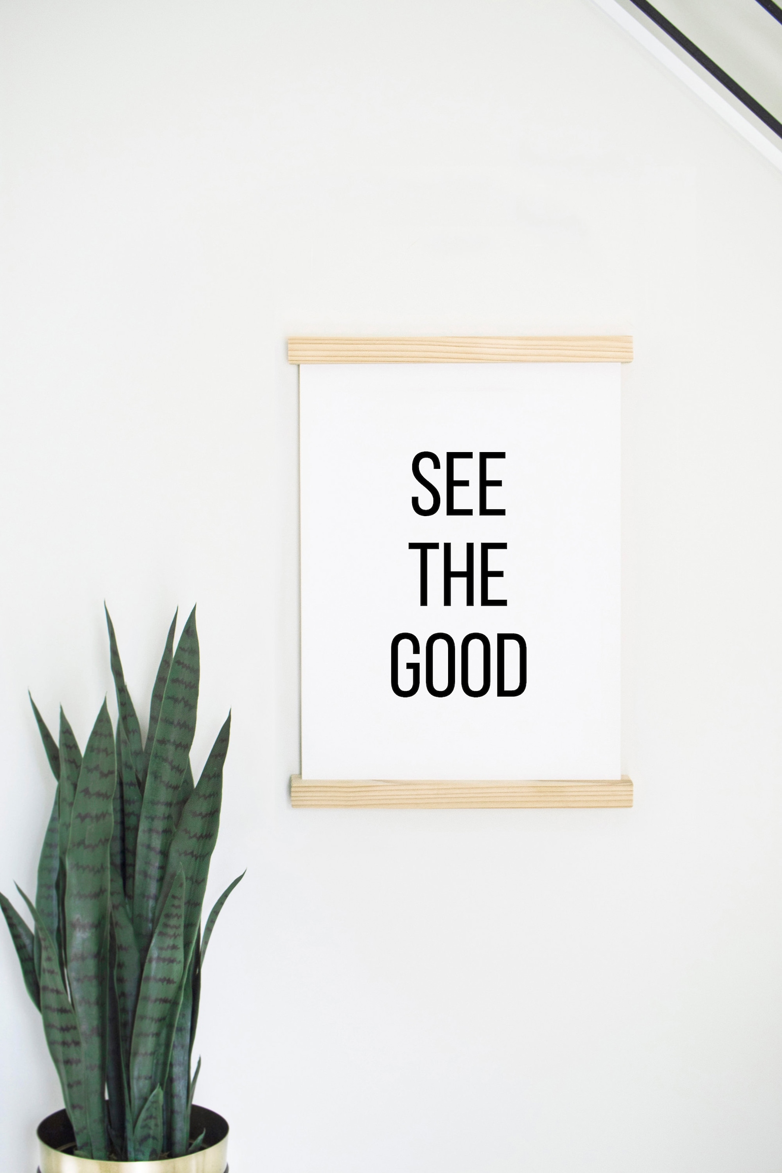 Voir la bonne toile suspendue citation inspirante prêt à