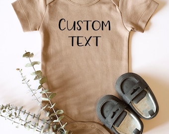 Custom Text Baby Bodysuit, Custom Text onesie, Personalized Baby Gift, Gift for mom, new mom gifts, baby shower gift