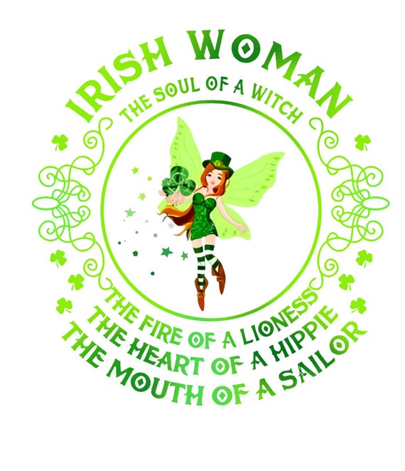 Irish woman PNG File Digital Download T Shirt