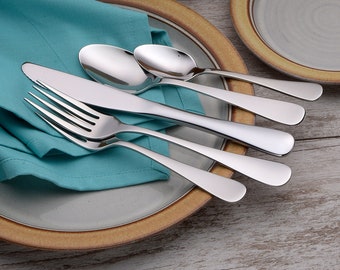 Liberty Tabletop Annapolis Flatware Set Service for 4 to 12 plus service sets on select options Silverware Made in USA